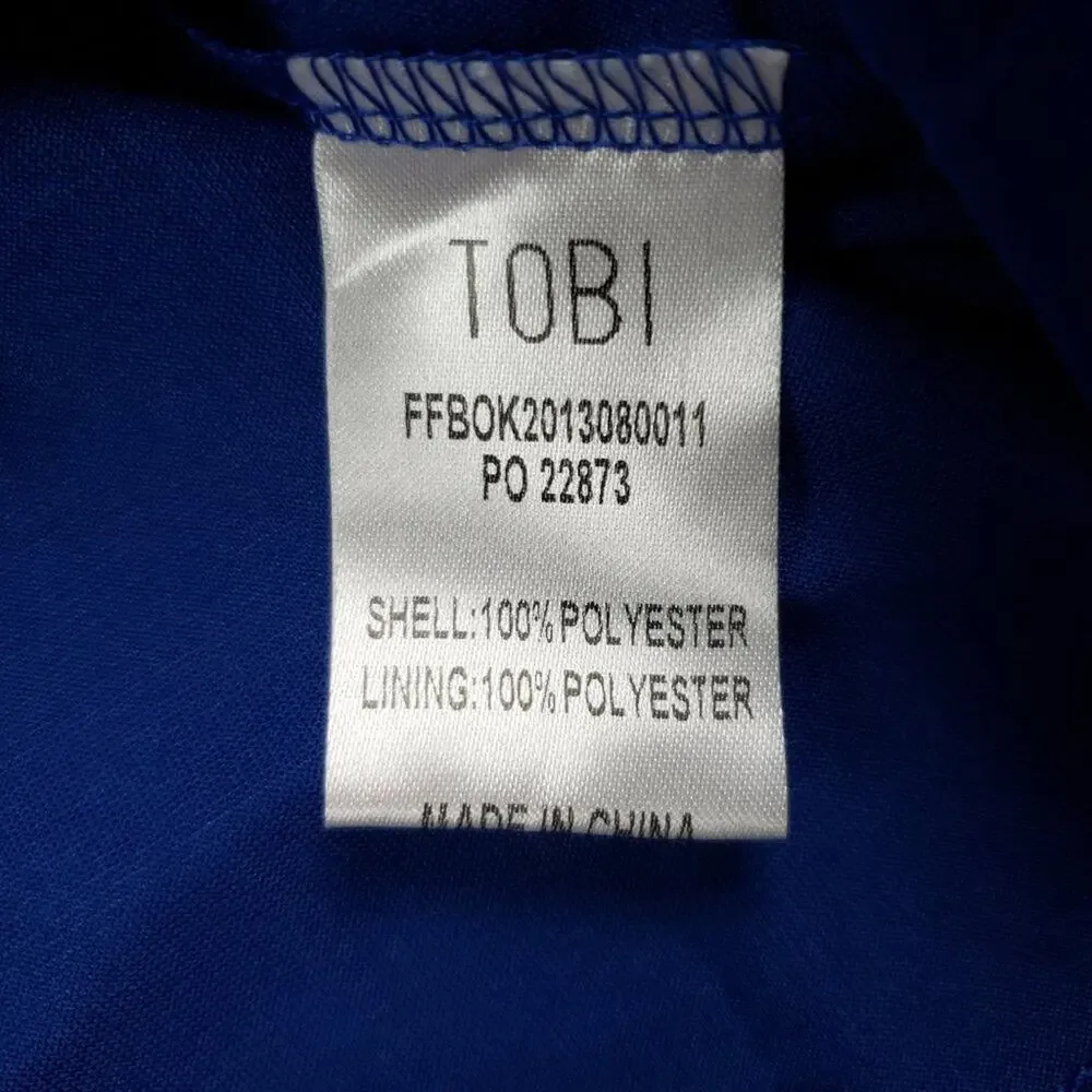 NWT Tobi Side Zip Royal Blue Mini A-Line Skater Skirt Women's Size Small